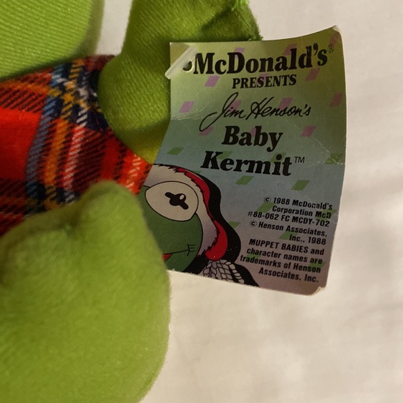 Set of 2 - Vintage Christmas Baby Kermit the Frog and Baby Miss Piggy - Picture 6 of 6